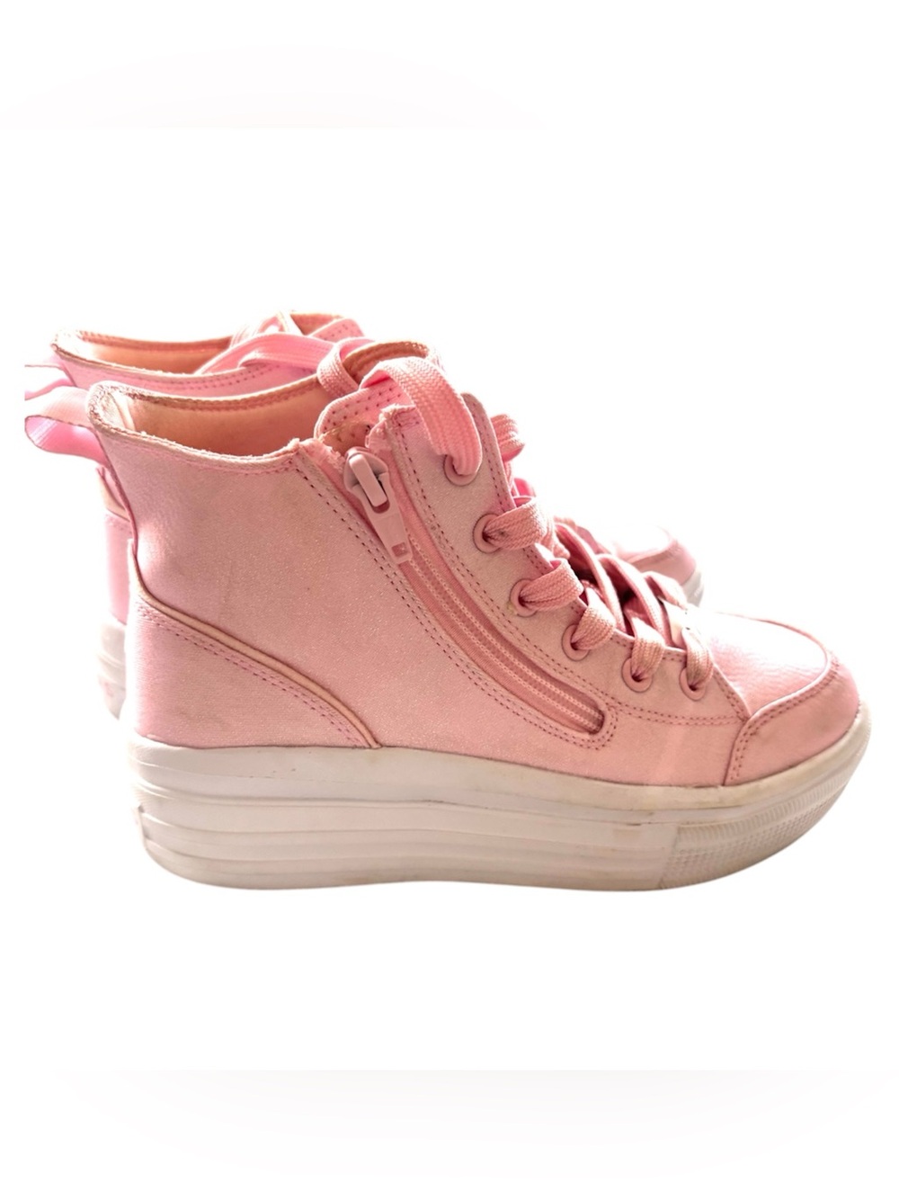 Skechers Pink Metallic Hyperlift Sneakers SZ 3 Youth Worn 1X